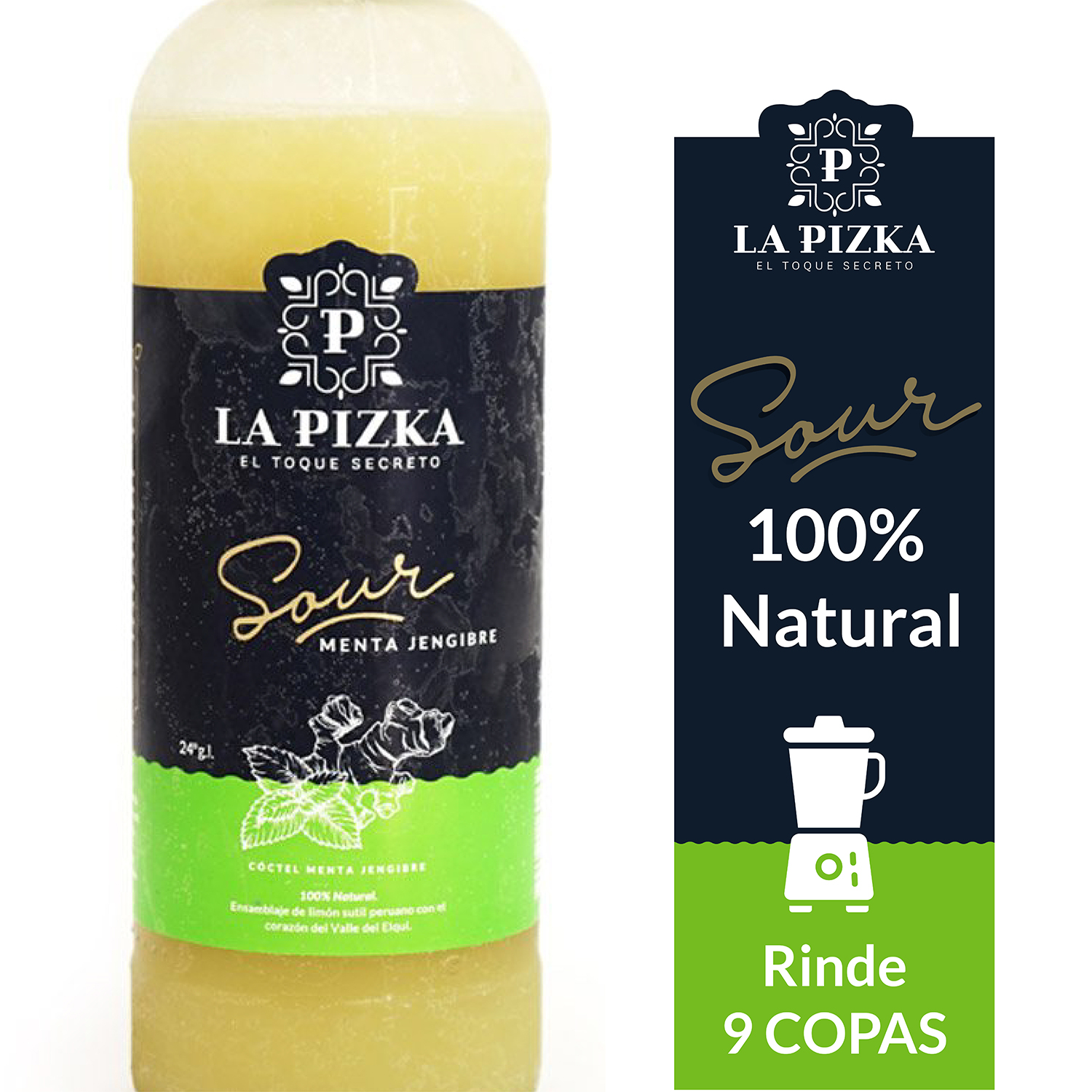 Pisco Sour La Pizka – Menta Jengibre 1L