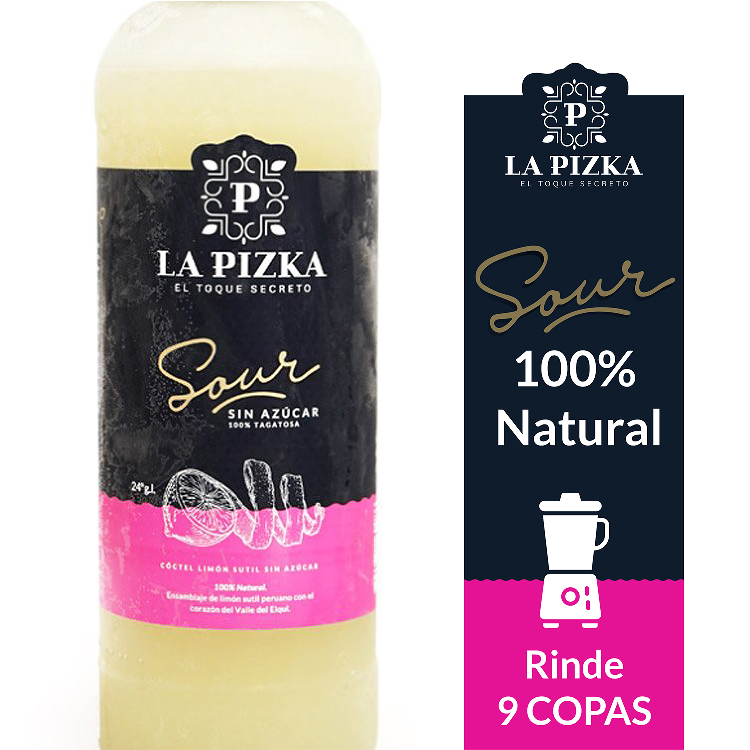 Pisco Sour La Pizka – Sin Azúcar 1L