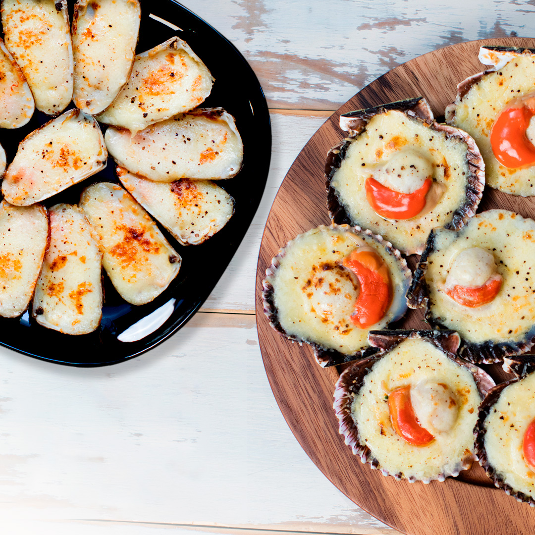 Pack Parmesanos (12 machas parmesanas + 8 ostiones parmesanos)