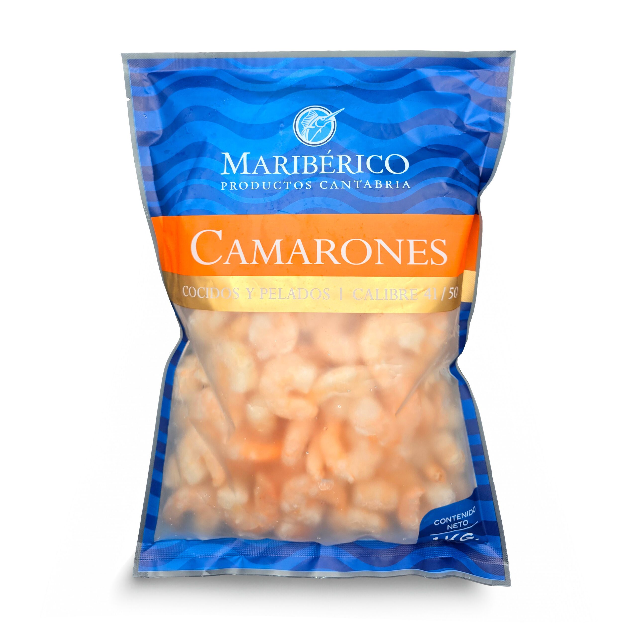 Camarón mediano pelado cocido calibre 41/50